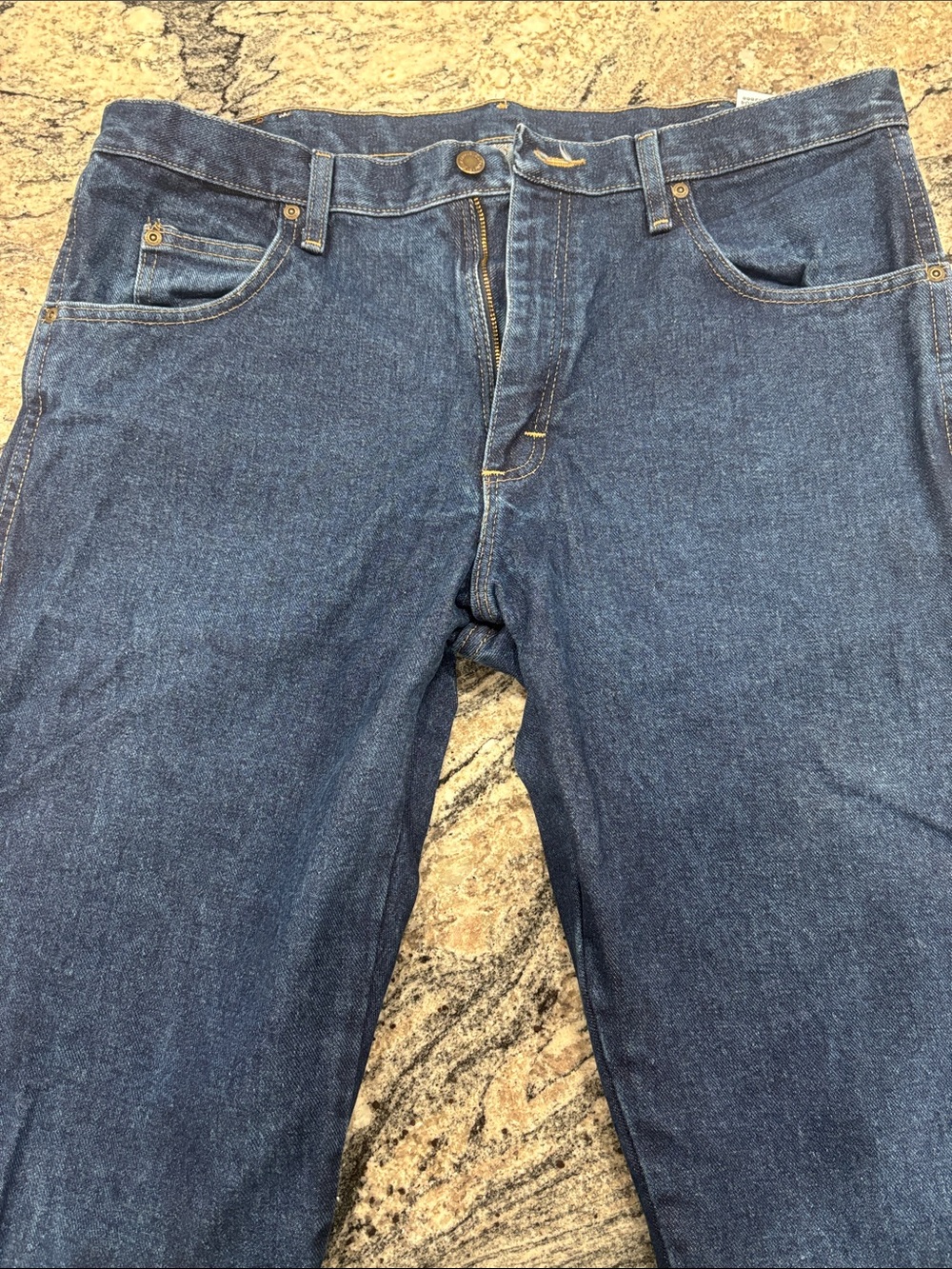 Wrangler Men's Straight Fit Indigo Blue Jeans